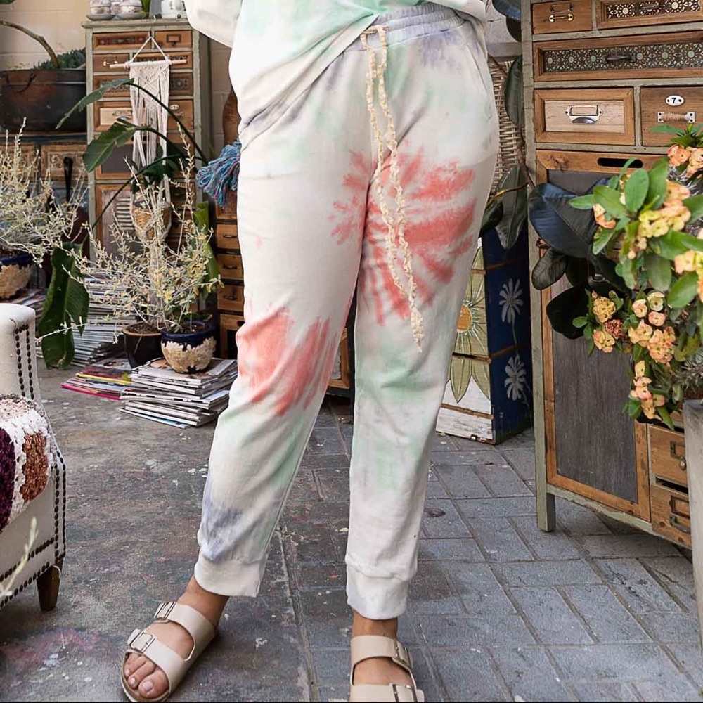 POL 3X SPLASH LOLLIPOP HAND DIP DYED JOGGERS